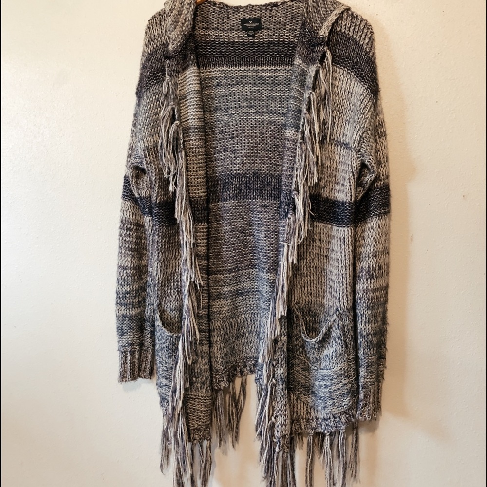 AE Hooded Blanket Sweater